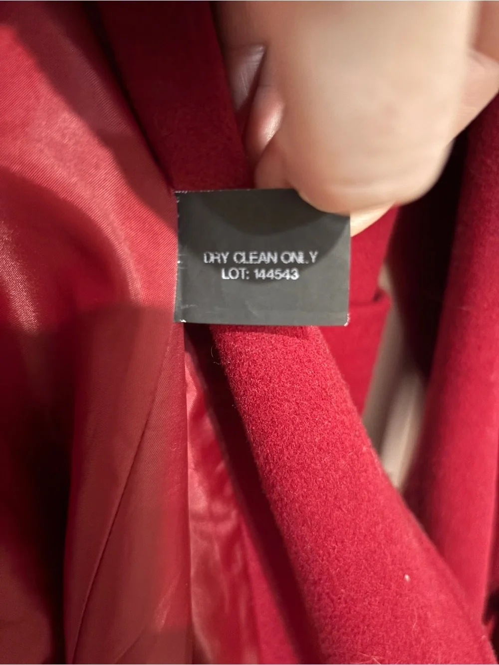 Michael Kors Red Belted Wool Trench Coat with Gold Hardware